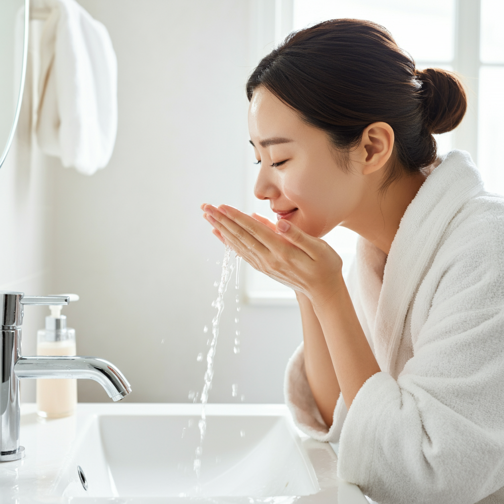 korea-skinare-washing-face
